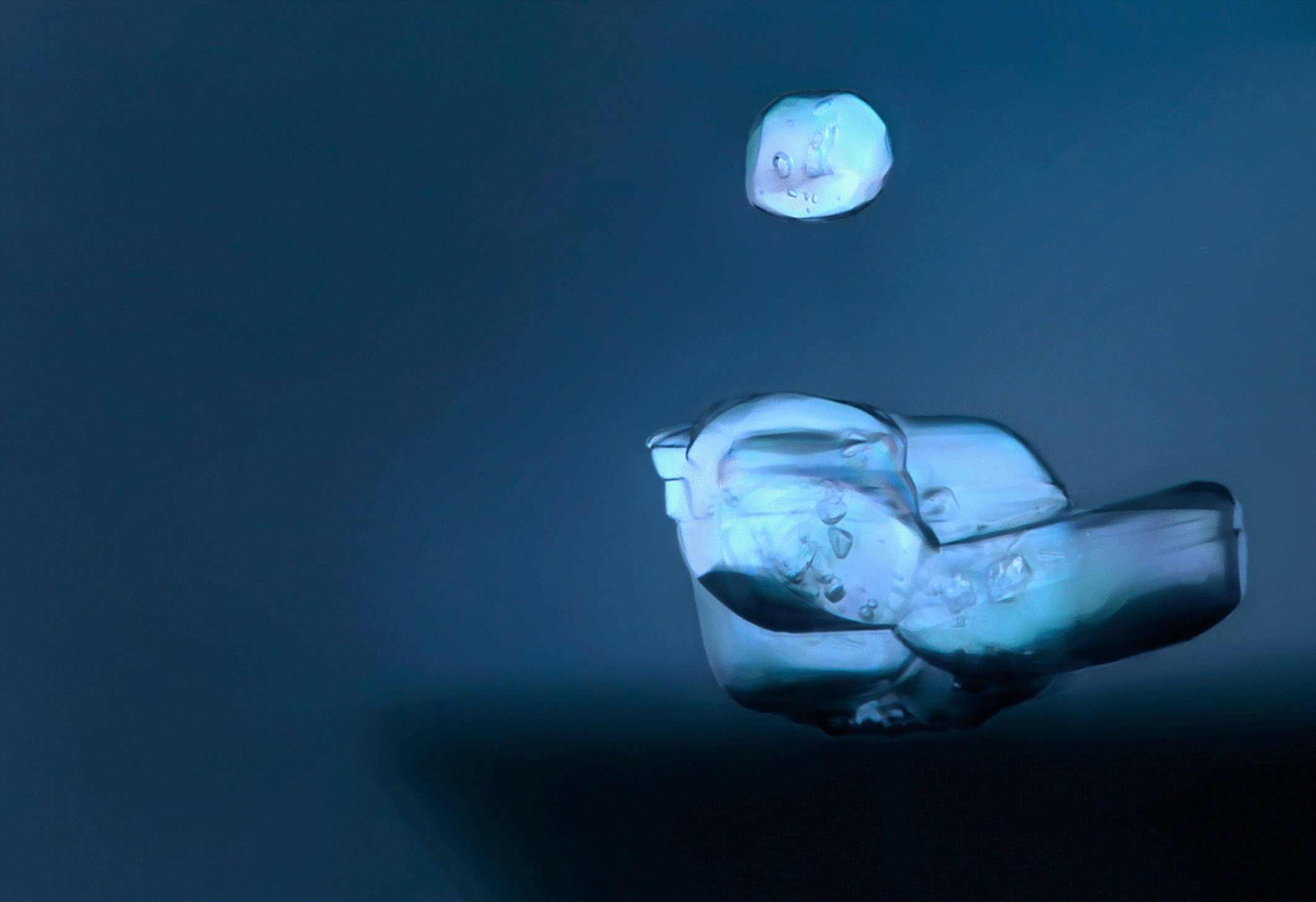 Feldspath inclusions in a sapphire from Tirymena, Madagascar